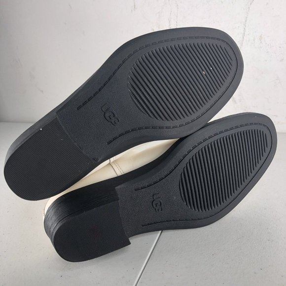 Uggs White Leather Waterproof Emmeth Jasmine Boots Womens Size US 5.5 Shoes - Picture 7 of 10